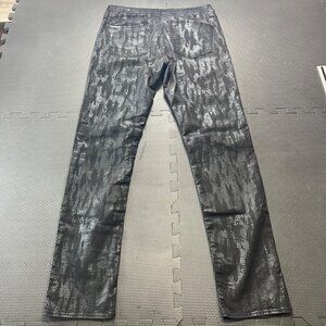 Rock & Republic Berlin Mid-Rise Straight Leg Jeans Black Snake Print Size 14M